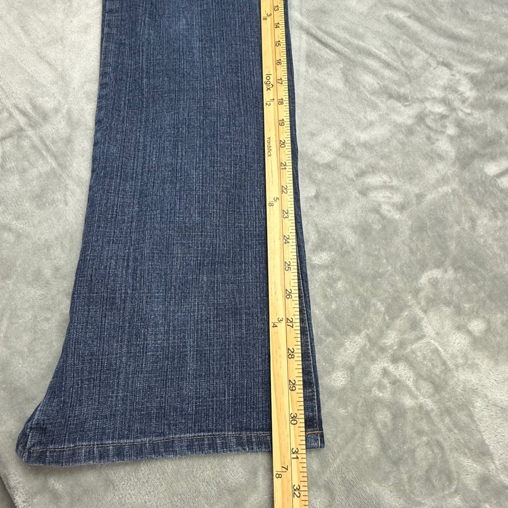 Bobbie Brooks Flare Leg Jeans Womens Size 12 Dark Wash Denim Y2K Style - Picture 7 of 11